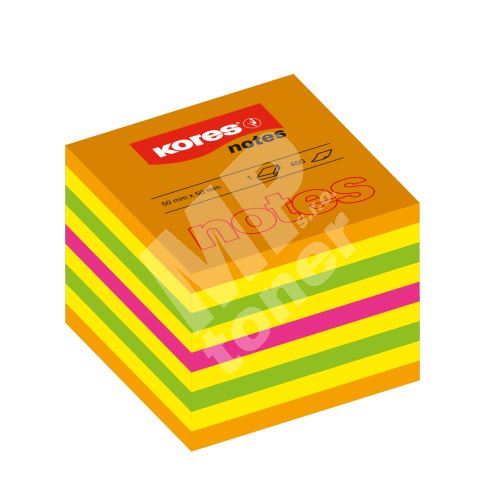 Bloček Kores Cubo Summer Neon 50x50mm 450 listů 2