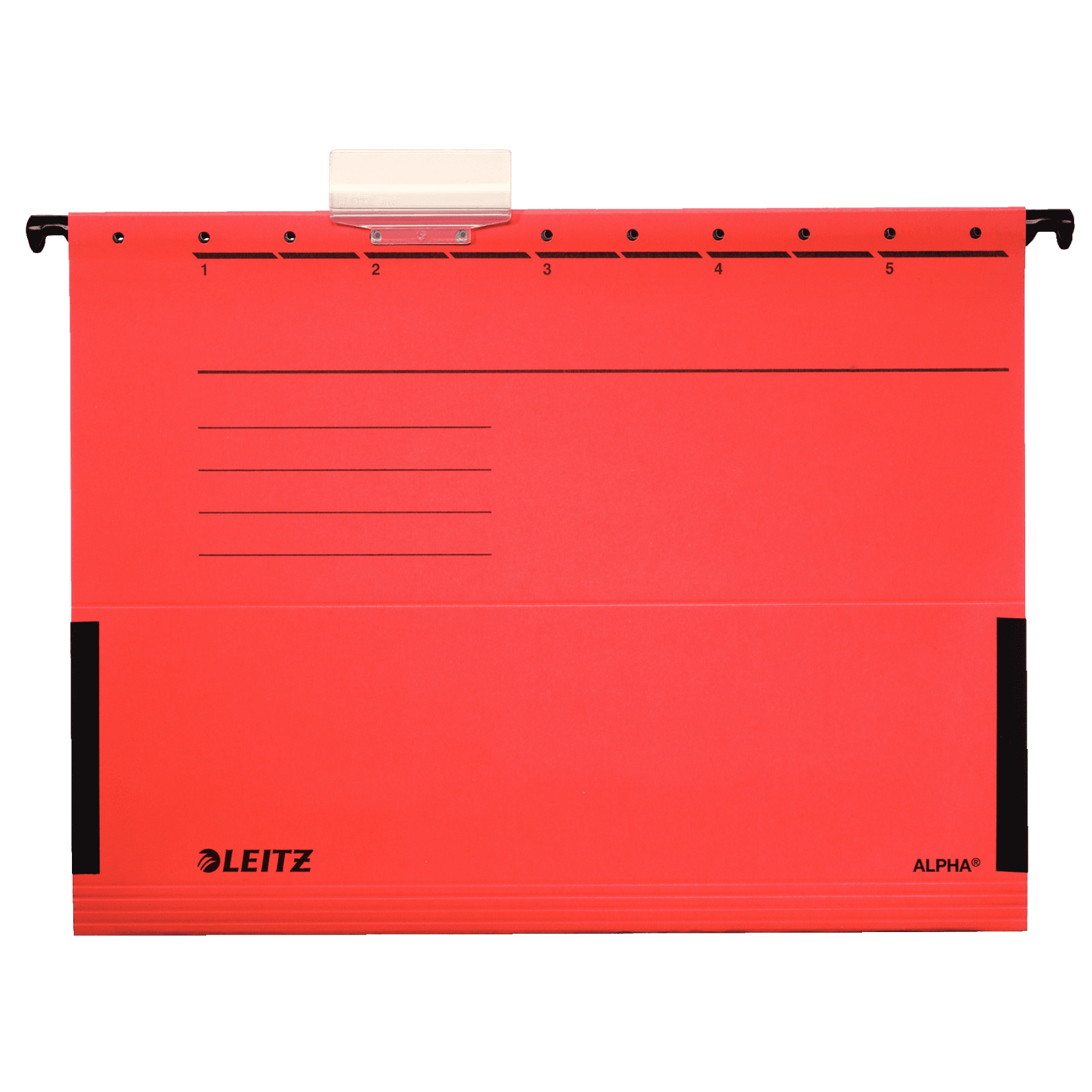 Závěsné desky Leitz ALPHA s bočnicemi, červené