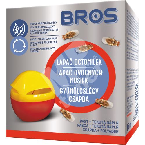 Bros jablíčko lapač octomilek + náplň, 30 ml 1