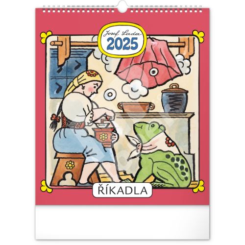 Nástěnný kalendář Notique Josef Lada, Říkadla 2025, 30 x 34 cm 1