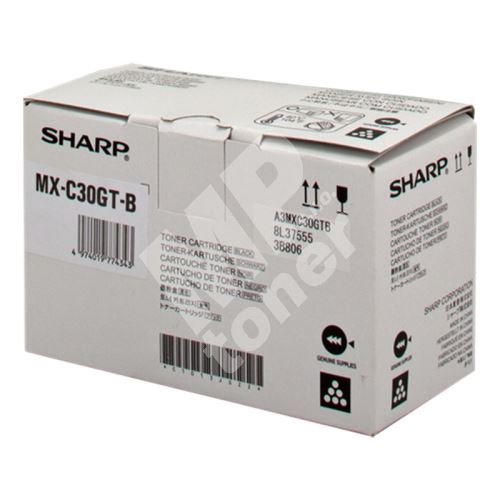 Toner Sharp MX-C30GTB, black, originál 1