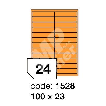 Samolepící etikety Rayfilm Office 100x23 mm 300 archů, fluo oranžová, R0133.1528D 1