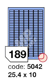 Samolepící etikety Rayfilm Office 25,4x10 mm 300 archů, matně modrá, R0123.5042D 1