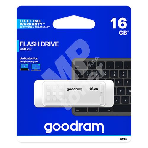 16GB Goodram UME2, USB flash disk 2.0, bílý 1
