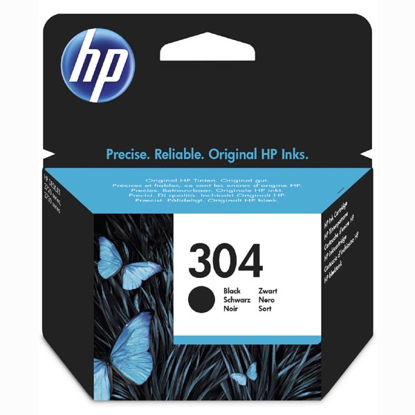 Inkoustová cartridge HP N9K06AE, Deskjet 3720, 3721, 3723, 3730, black, No.304, originál