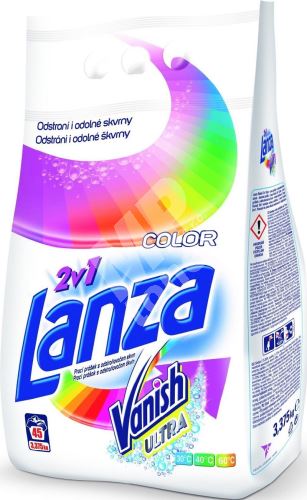 Lanza Color 2v1 prací prášek na barevné prádlo s Vanish Ultra 15 dávek 1,125 g 1