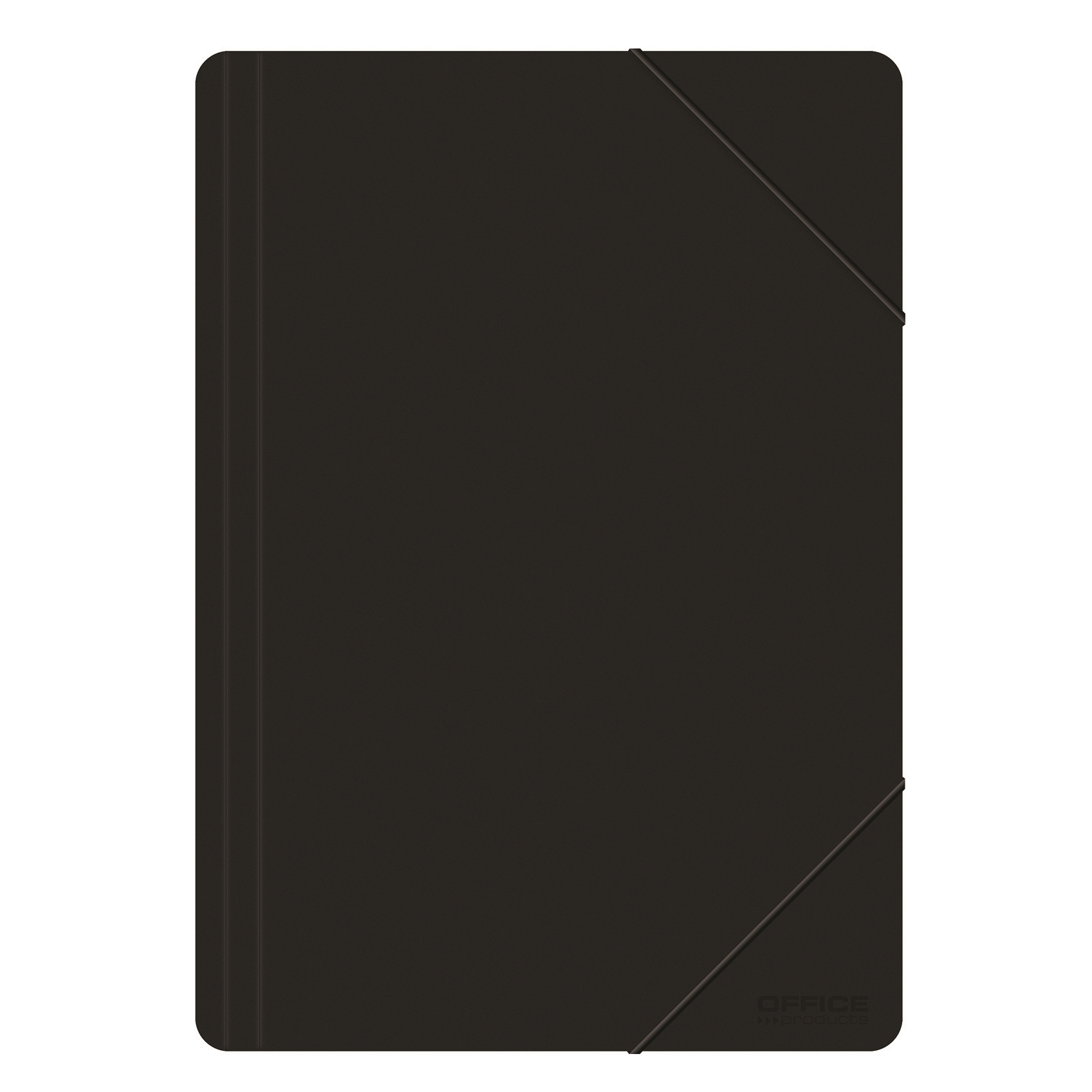 Spisové desky s gumičkou Office, A4, PP, 3 klopy, černé