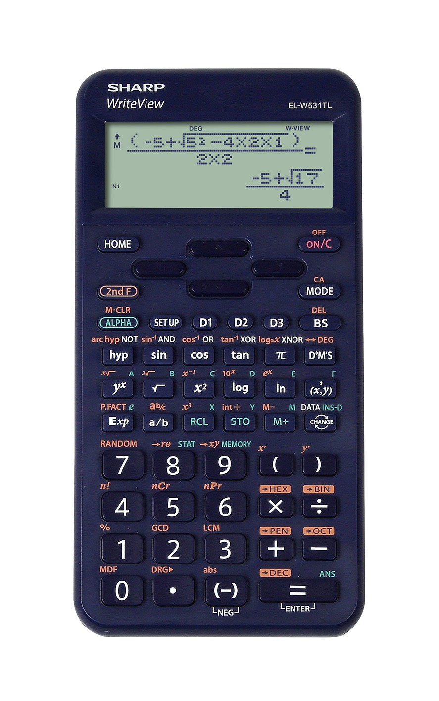 Kalkulačka Sharp EL-W531TLBL, modrá