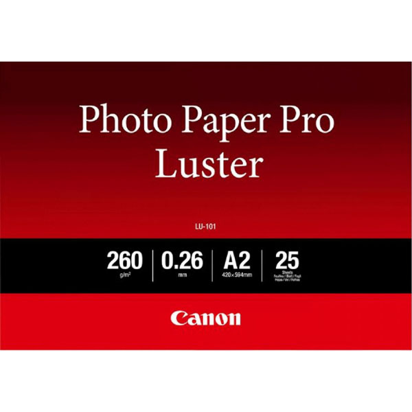 Canon LU-101 Photo Paper Pro Luster, foto papír, lesklý, bílý, A2, 260 g/m2, 25 ks
