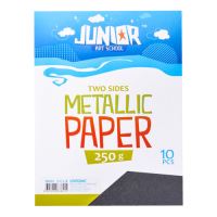 Dekorační papír Metallic černý A4, 10ks, 250g Dekorační papír Metallic černý A4, 10ks, 250g