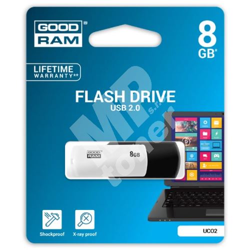 Goodram UCO2 8GB, USB flash disk 2.0, černo-bílá 1