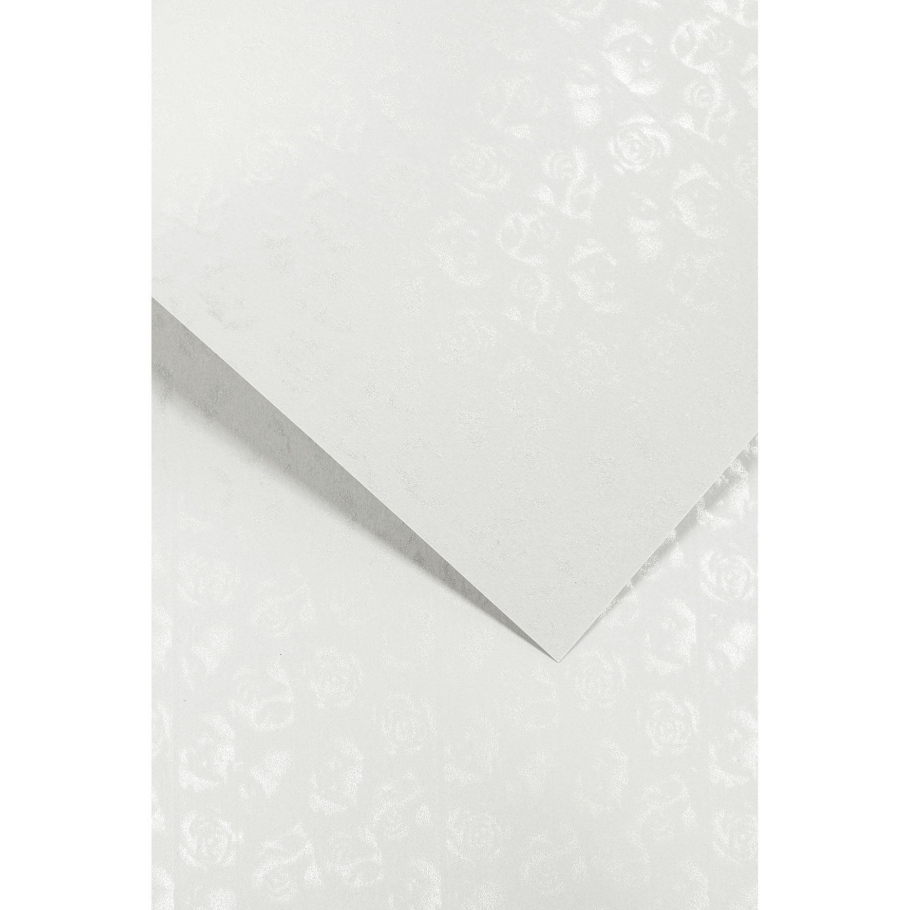 Ozdobný papír Malé růže, bílý, 220g, 20ks