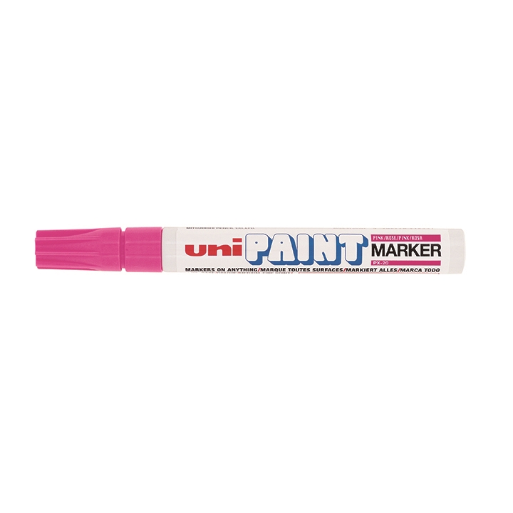 Lakový popisovač Uni Paint Medium PX-20, 2,2-2,8 mm, růžový