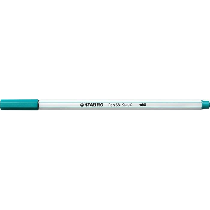 Štětcový fix Stabilo Pen 68 brush, tyrkysově modrá