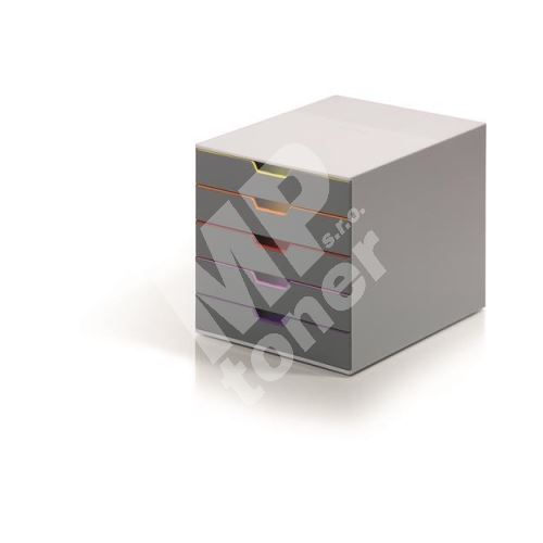 Zásuvkový box Varicolor 5, mix barev, plast, 5 zásuvek, Durable 1