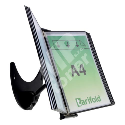 Tarifold 3D kovový držák s ramenem a rámečky, 10 rámečků A4, černé rámečky 1