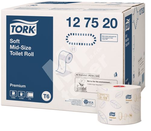 Tork Mid-size jemný toaletní papír, role, bílý, T6 1