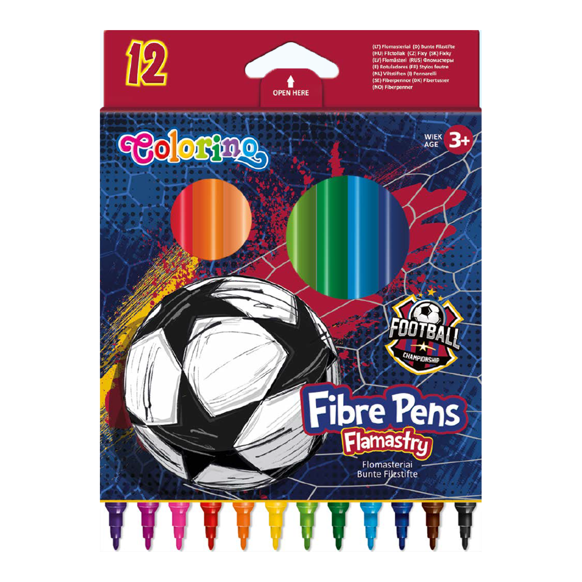 Fixy Colorino Fotbal, 12 barev