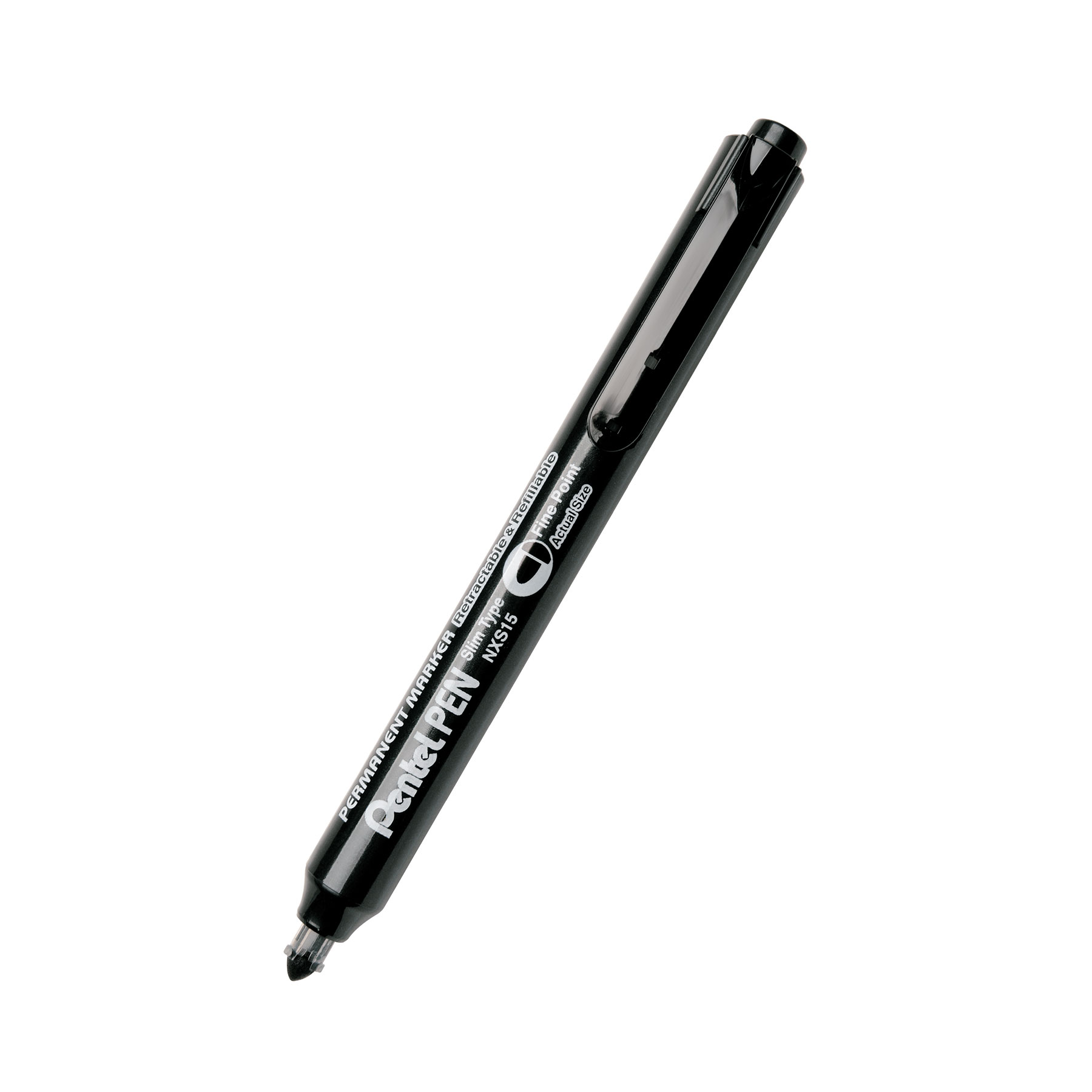 Popisovač Pentel Pen Slim Type NXS15, permanentní, černý