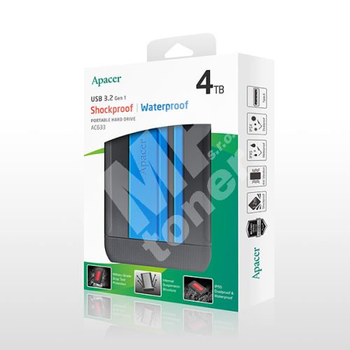 4TB Apacer AC633, Externí HDD 2.5" USB 3.0, odolný, modrý 1