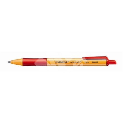 Kuličkové pero Stabilo Pointball, 0,5mm, stiskací mechanismus, červené 1
