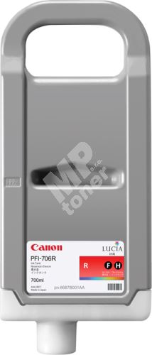 Cartridge Canon PFI-706R, red, originál 1