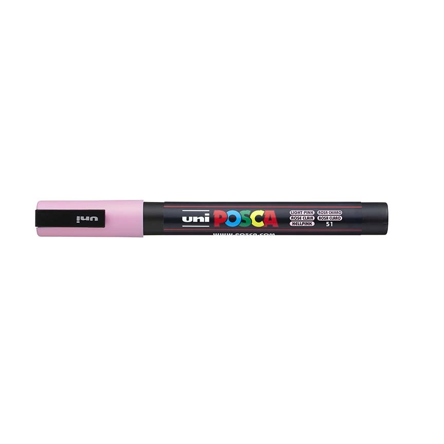 Akrylový popisovač Uni Posca PC-3M, 0,9-1,3 mm, světle růžový