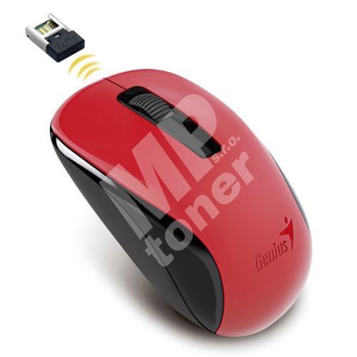 Myš Genius NX-7005, 1200DPI, 2.4 [GHz], optická, 3tl., bezdrátová USB, červená 1
