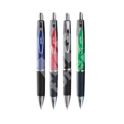 Spoko kuličkové pero S011499, velkokapacitní modrá náplň, mix 4 barev 1