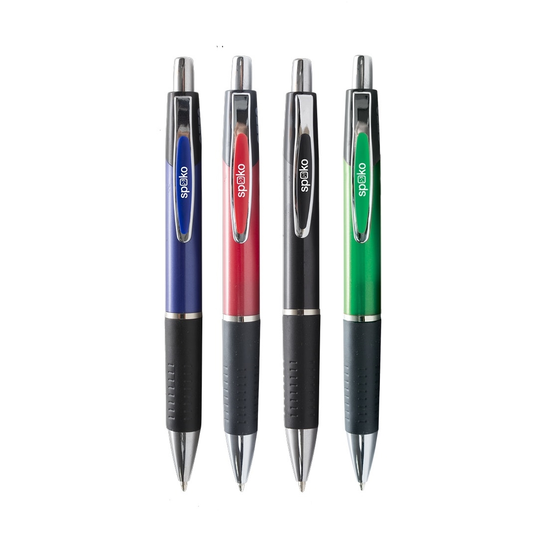 Kuličkové pero Spoko S011499, velkokapacitní modrá náplň, mix 4 barev