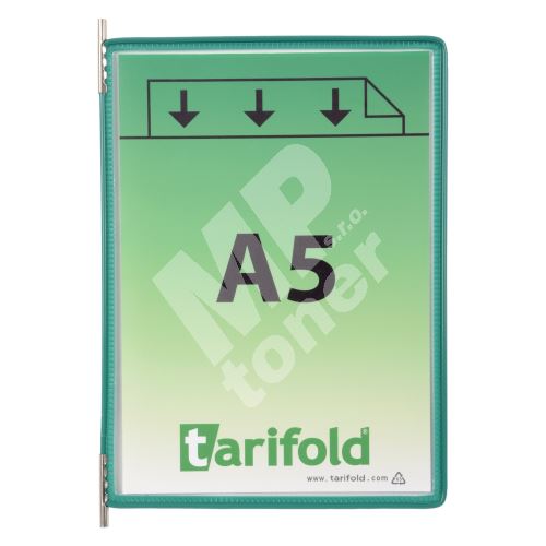 Tarifold závěsný rámeček s kapsou, A5, otevřený shora, zelený, 10 ks 1