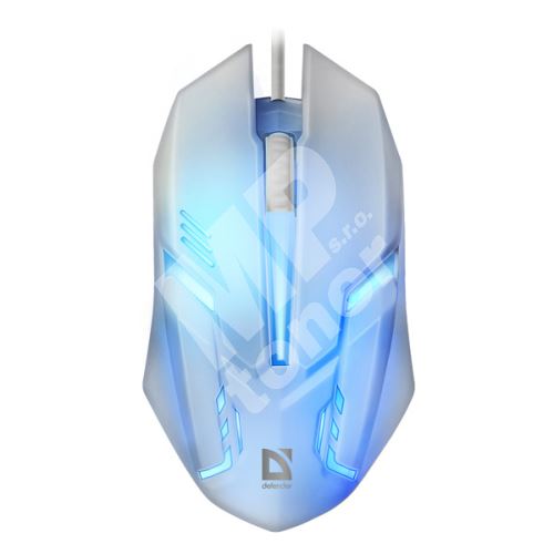 Herní myš Defender Cyber MB-560L, 1200DPI, optická, 3tl., drátová USB, bílá, 1