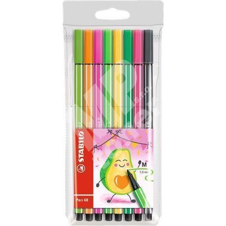 Sada fixů Stabilo Pen 68 Living Colors, 8 různých barev, Avokádo, 1 mm 1