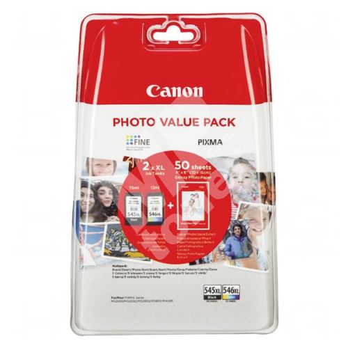 Cartridge Canon PG-545XL, CL-546XL, 50x GP-501, CMYK, 8286B006, originál 1