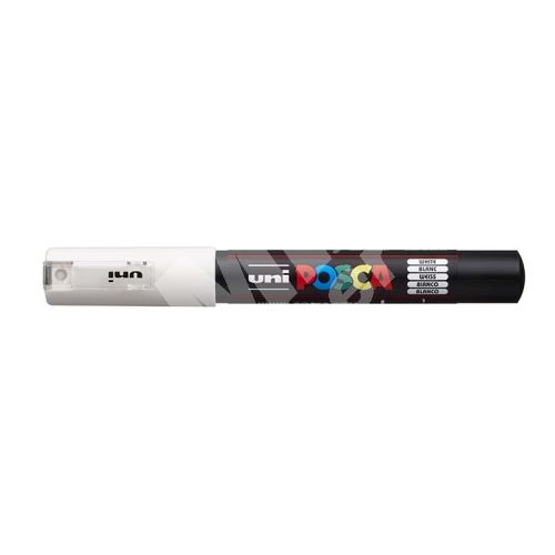 Uni Posca PC-1M akrylový popisovač, 0,7 mm, bílý 1