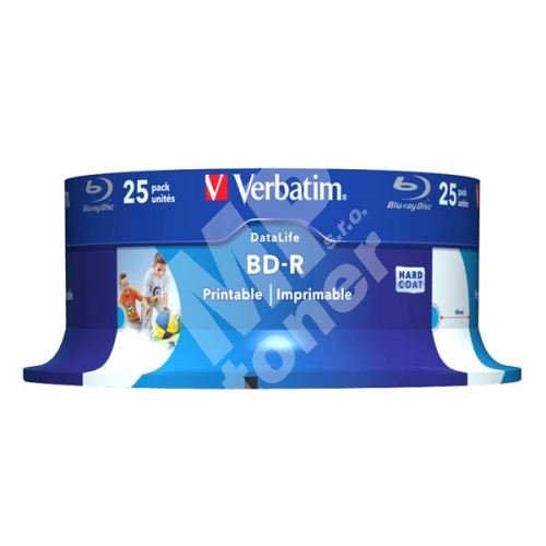Verbatim 25GB BD-R SL, Hard Coat protective layer, spindle, 43811, 6x, 25-pack 1