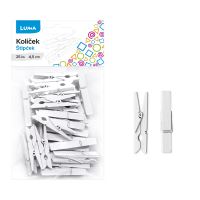 Kolíček Luma 4,5cm bílý, 25ks