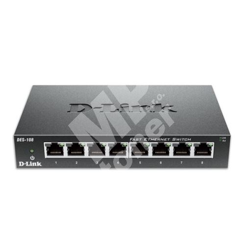 Switch D-Link DES-108, switch, LAN, 10/100Mbps, 8-mi portový 1