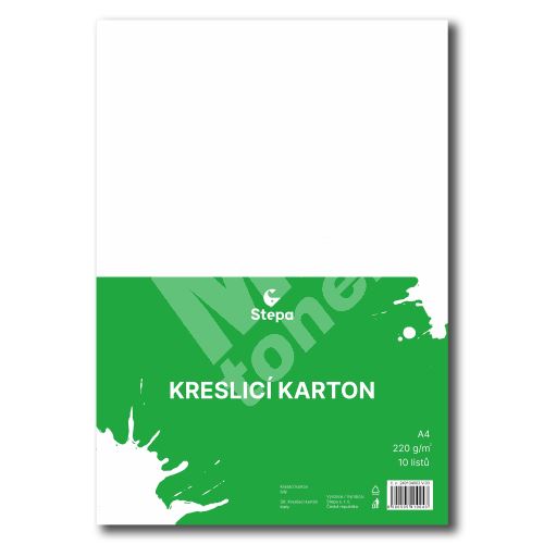 Kreslící karton A4, 220g, bílý, 10 listů 2