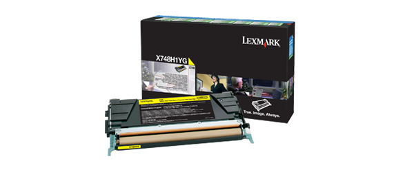 Toner Lexmark X748DE, X748DTE, yellow, X748H1YG, return, high capacity, originál