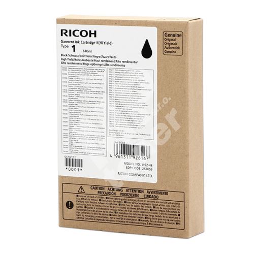 Inkoustová cartridge Ricoh 257059, Ri 100, black, originál 1