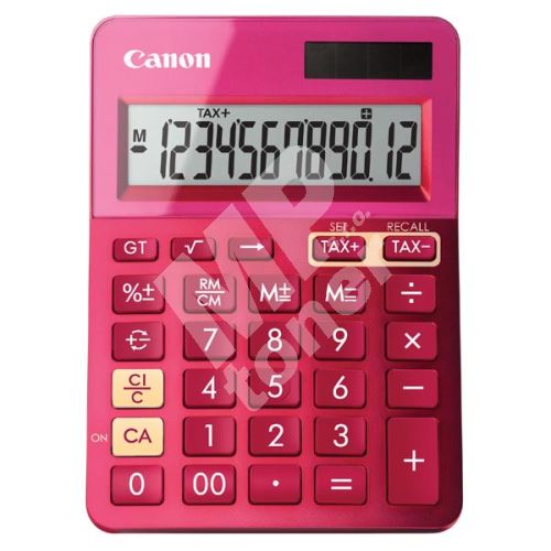 Kalkulačka Canon LS-123K, růžová, stolní, dvanáctimístná 1
