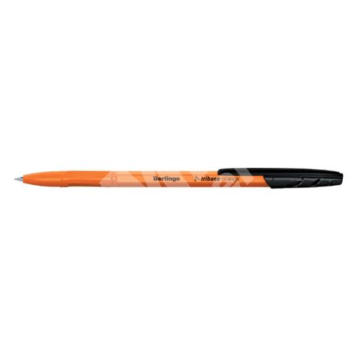 Kuličkové pero Berlingo Tribase Orange, 50ks, 0.7mm, černé 1
