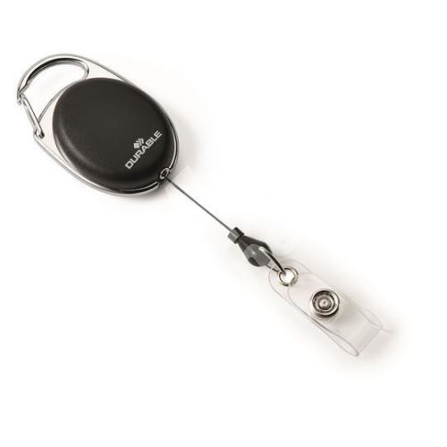 Držák jmenovek Style, černá, výsuvný, na patent, 10ks, DURABLE 1