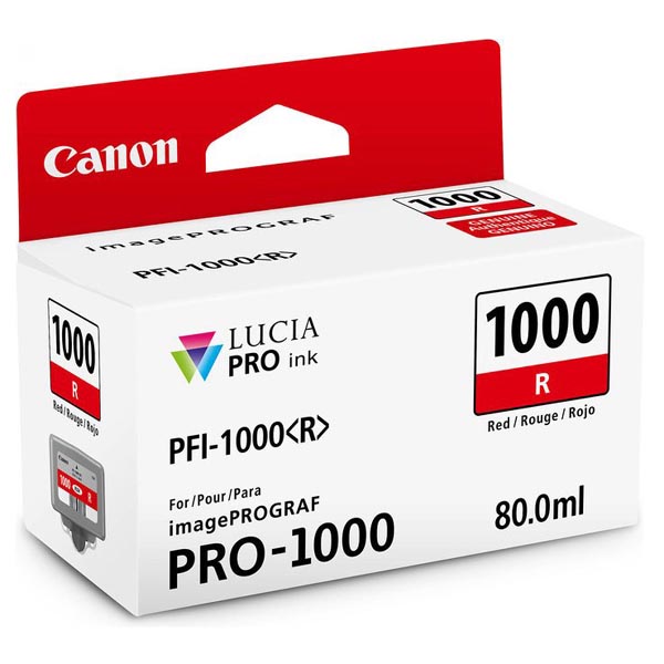 Inkoustová cartridge Canon PFI-1000R, red, 0554C001, originál