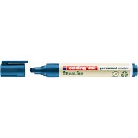 Permanentní popisovač Edding 22 Ecoline, seříznutý hrot, modrá