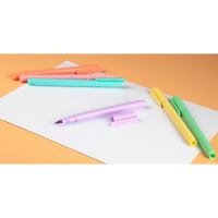 Popisovače Kores Pastel Style, štětcový hrot, 6 barev 6 (5)