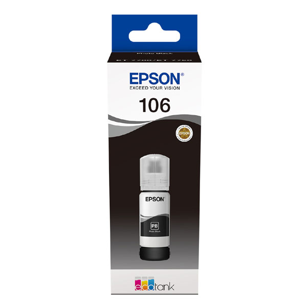 Inkoustová cartridge Epson C13T00R140, EcoTank ET-7700, ET-7750, black, 106, originál