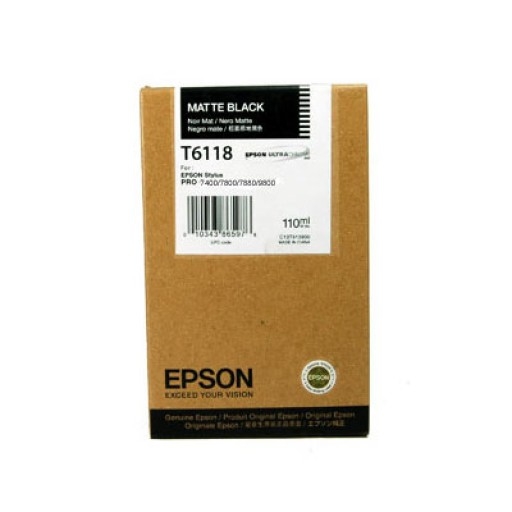 Inkoustová cartridge Epson Stylus Pro 7400/7450/7800/7880/9400/C13T611800, matte black, or