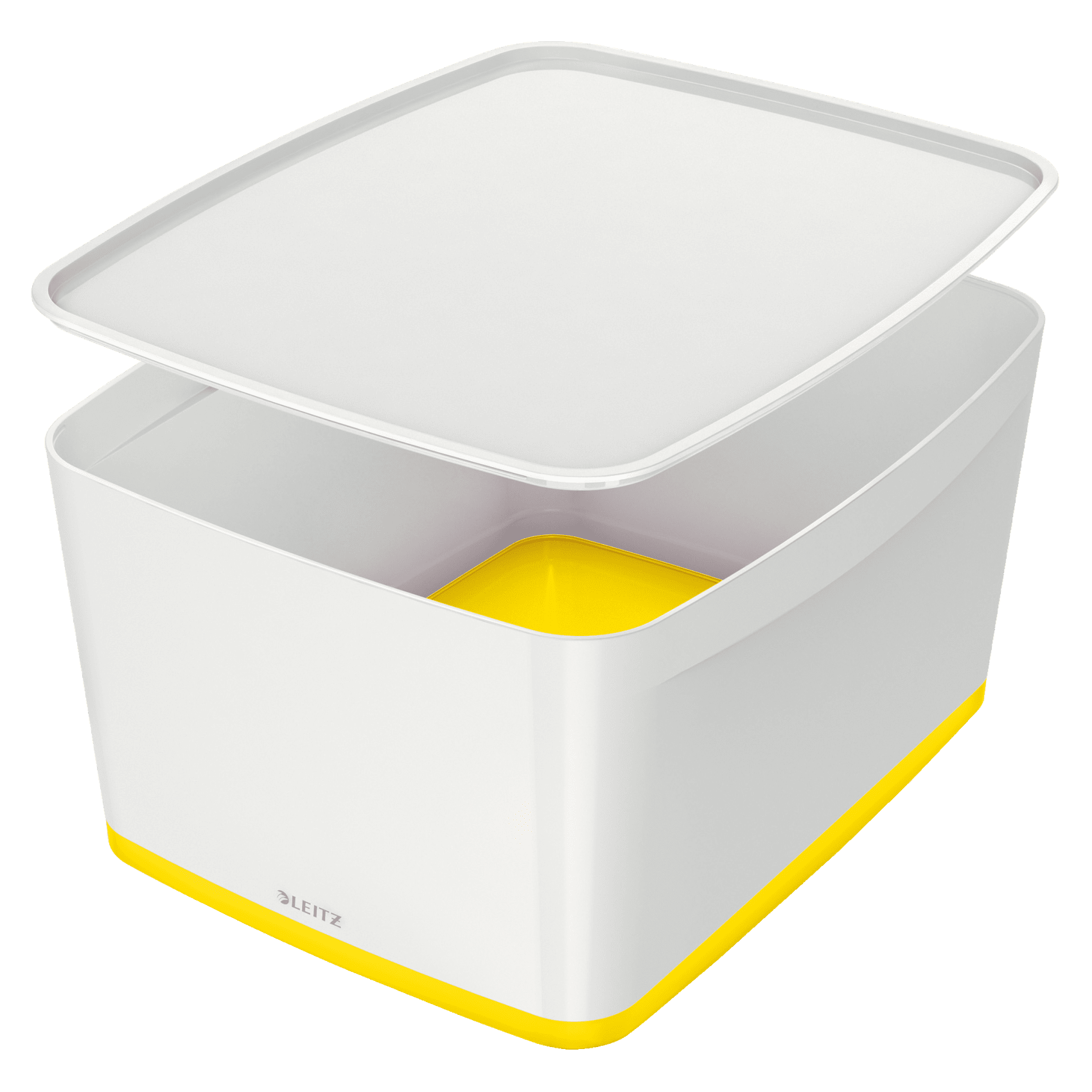 Úložná krabice s víkem Leitz MyBox Wow, velikost L, žlutá